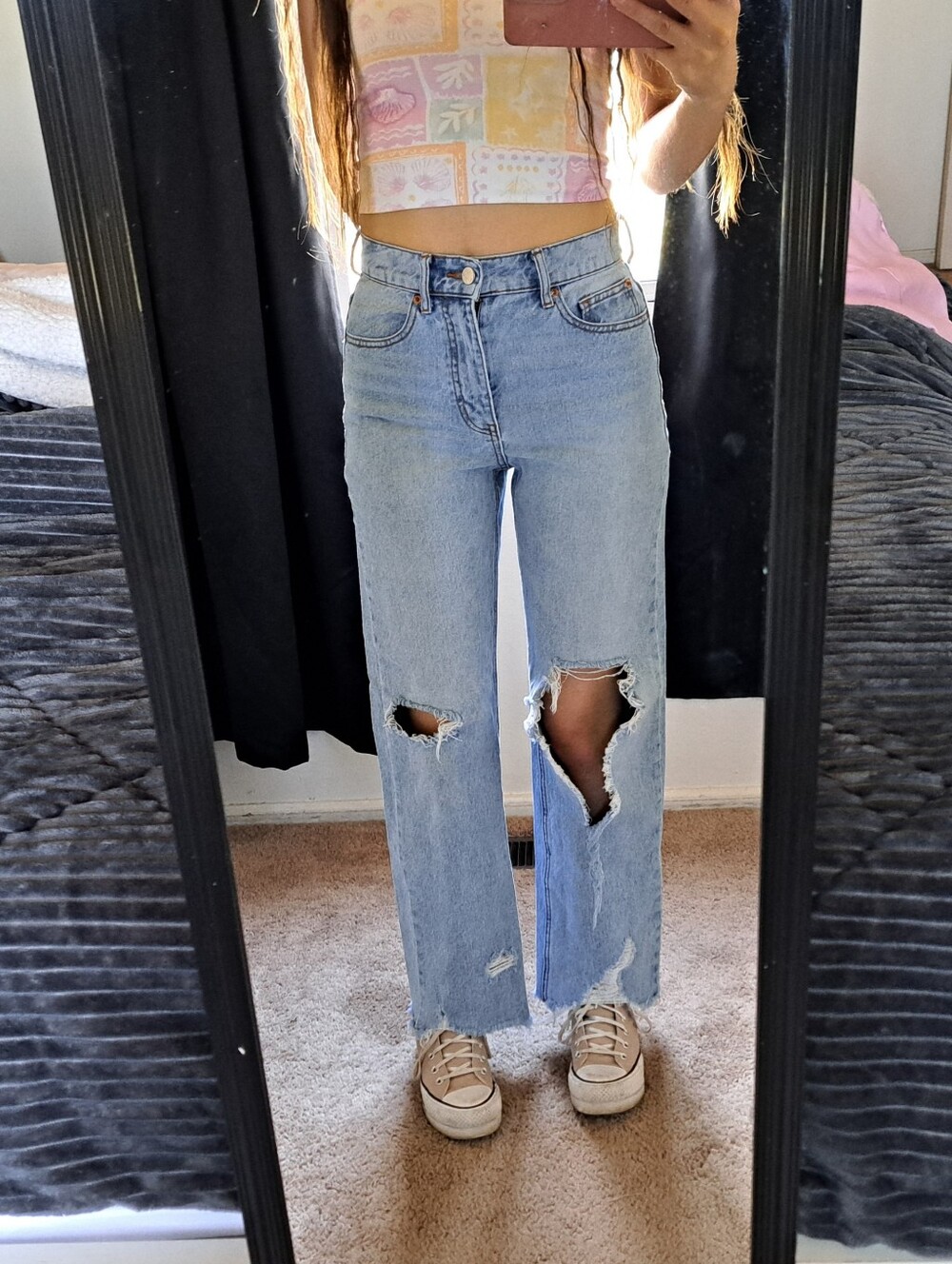 BDG Distressed Straight Baggy Jean Size 26
